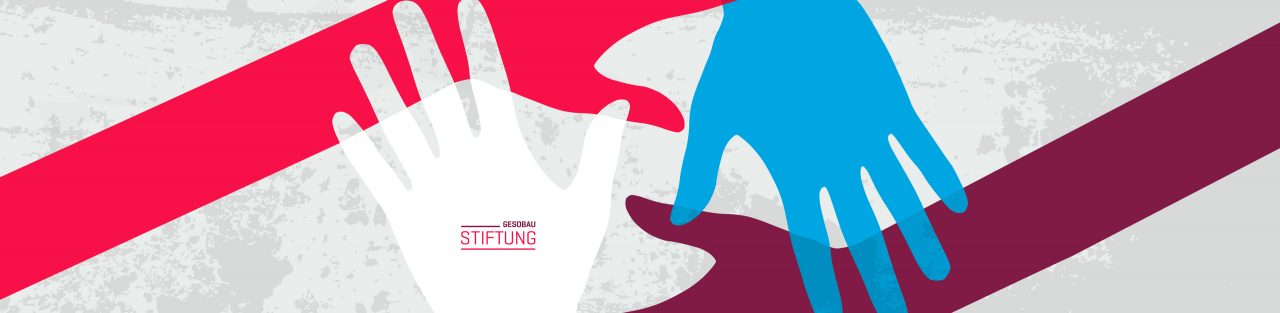 Logo der GESOBAU-Stiftung: Vier Hände